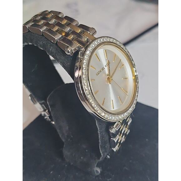 Ladies Michael Kors Women's MK3405 Darci Pave Bezel Watch New Battery Runs - Picture 2 of 14